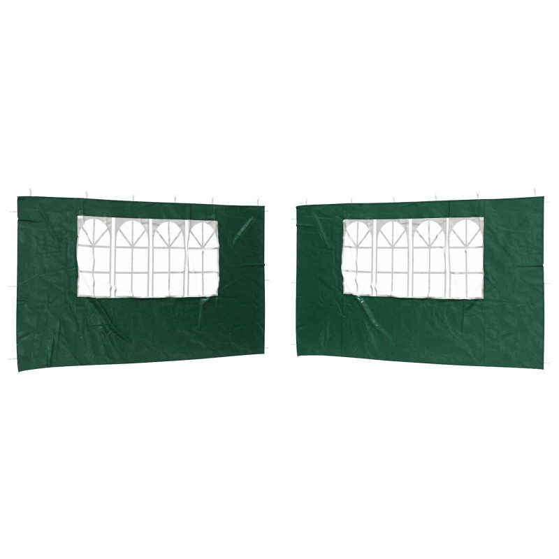 Ściana boczna namiotu na imprezy 2 pcs 400 x 195 cm zielony