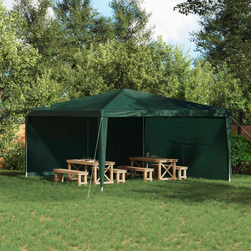 Ściana boczna namiotu na imprezy 2 pcs zielony 400 x 195 cm