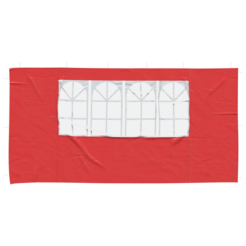 Ściana boczna namiotu na imprezy 2 pcs 400 x 195 cm czerwony