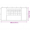 Ściana boczna namiotu na imprezy 2 pcs 400 x 195 cm czerwony