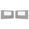 Ściana boczna namiotu na imprezy 2 pcs 400 x 195 cm jasnoszary