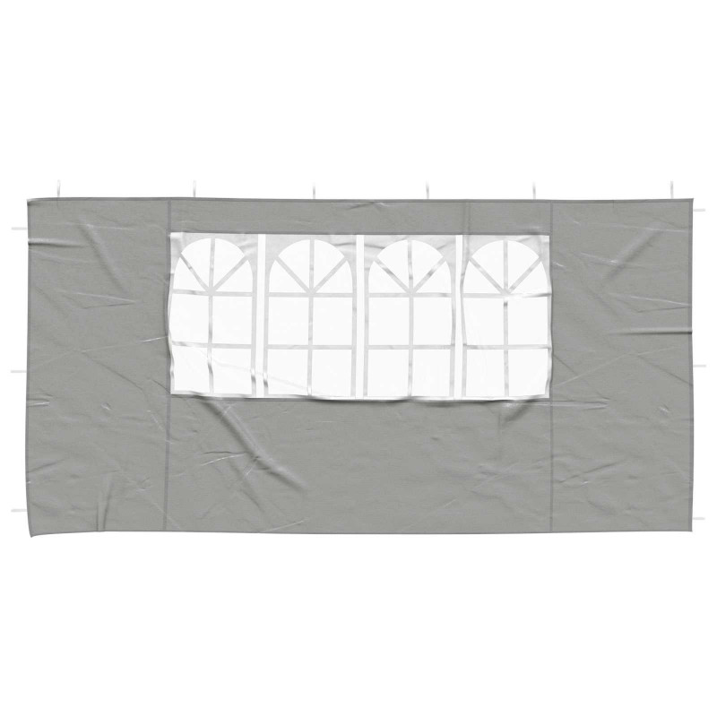 Ściana boczna namiotu na imprezy 2 pcs 400 x 195 cm jasnoszary