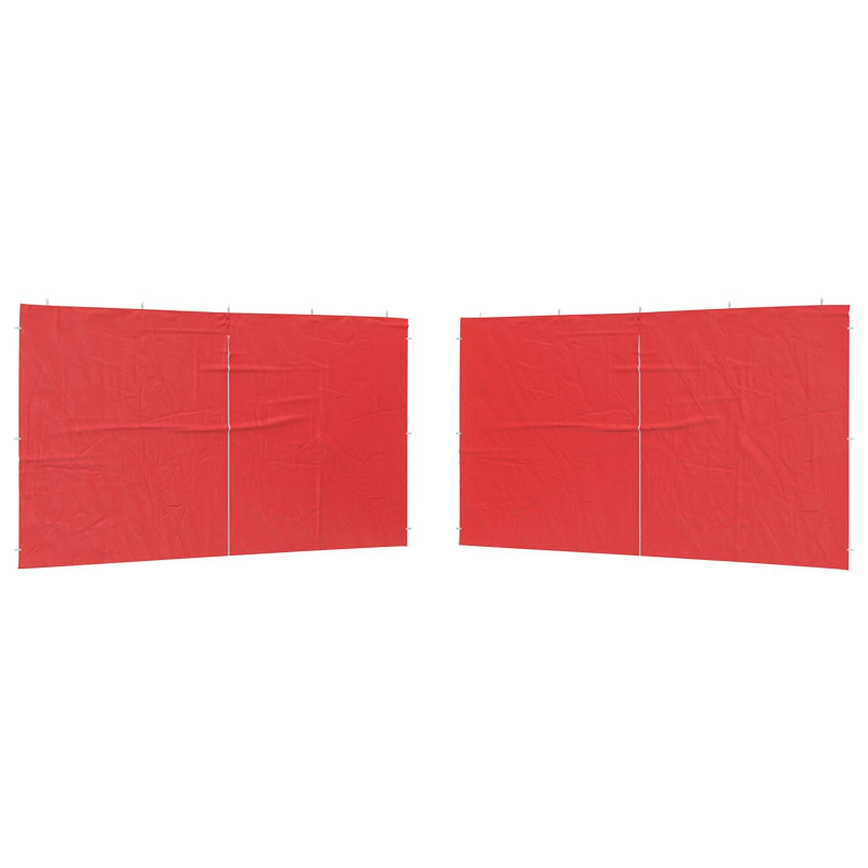Ściana boczna namiotu na imprezy 2 pcs czerwony 400 x 195 cm