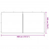 Ściana boczna namiotu na imprezy 2 pcs czerwony 400 x 195 cm