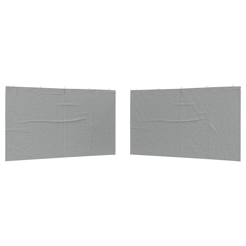 Ściana boczna namiotu na imprezy 2 pcs Jasnoszary 400 x 195 cm