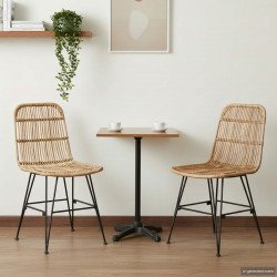 Krzesło jadalniane 2 pcs naturalny 41 x 55 x 85 cm