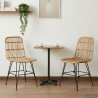 Krzesło jadalniane 2 pcs naturalny 41 x 55 x 85 cm