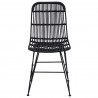 Krzesło jadalniane 2 pcs Czarny 41 x 55 x 85 cm Rattan i Stal