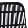 Krzesło jadalniane 2 pcs Czarny 41 x 55 x 85 cm Rattan i Stal