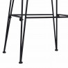 Krzesło jadalniane 2 pcs Czarny 41 x 55 x 85 cm Rattan i Stal