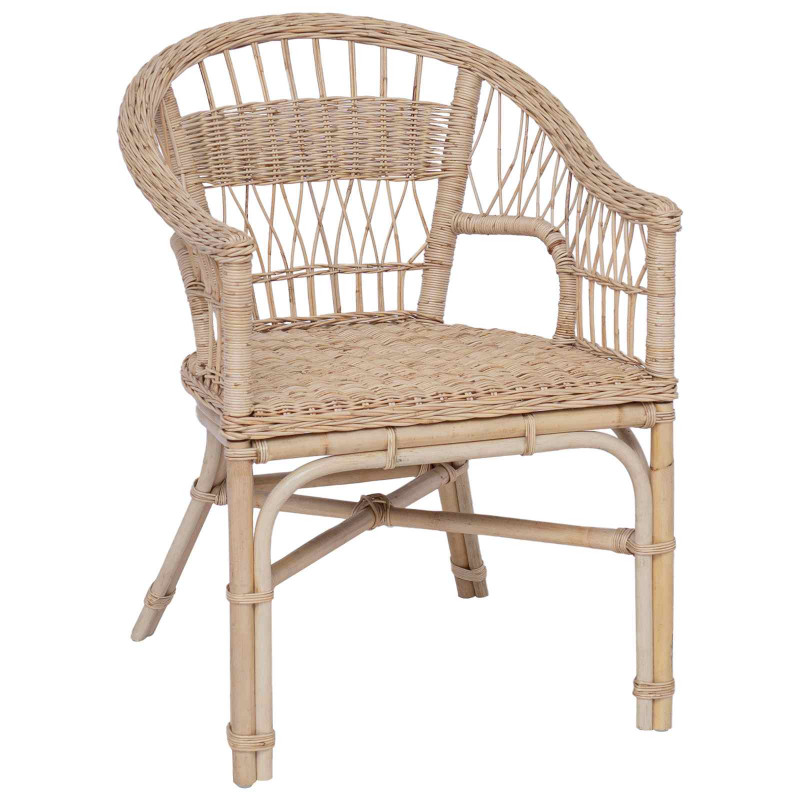 Krzesło składane naturalny 60 x 60 x 81 cm rattan