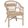 Krzesło składane naturalny 60 x 60 x 81 cm rattan