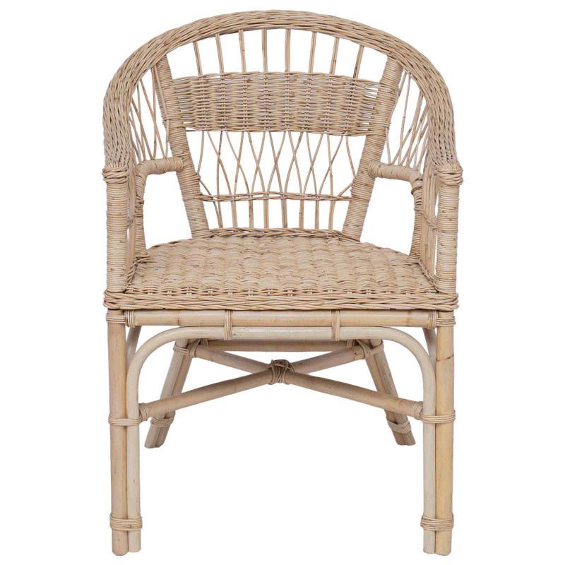 Krzesło składane naturalny 60 x 60 x 81 cm rattan
