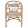 Krzesło składane naturalny 60 x 60 x 81 cm rattan