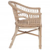 Krzesło składane naturalny 60 x 60 x 81 cm rattan
