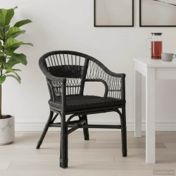 Krzesło składane Czarny 60 x 60 x 81 cm rattan