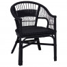 Krzesło składane Czarny 60 x 60 x 81 cm rattan