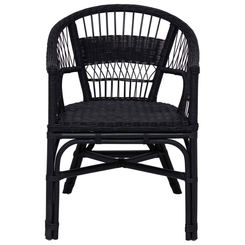 Krzesło składane Czarny 60 x 60 x 81 cm rattan
