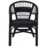 Krzesło składane Czarny 60 x 60 x 81 cm rattan