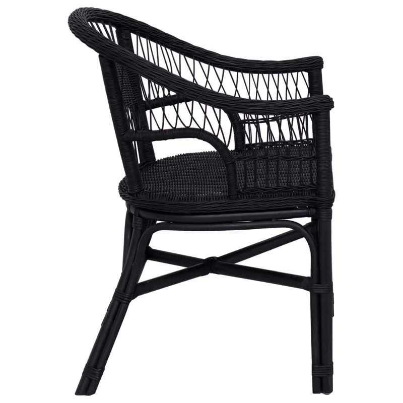 Krzesło składane Czarny 60 x 60 x 81 cm rattan