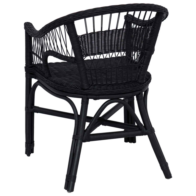 Krzesło składane Czarny 60 x 60 x 81 cm rattan