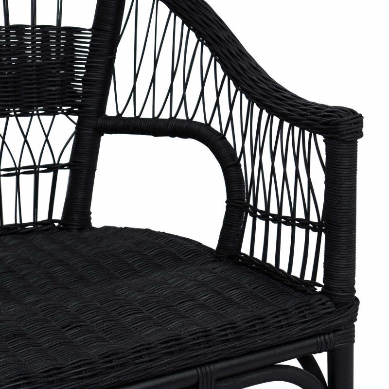 Krzesło składane Czarny 60 x 60 x 81 cm rattan