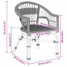 Krzesło składane Czarny 60 x 60 x 81 cm rattan