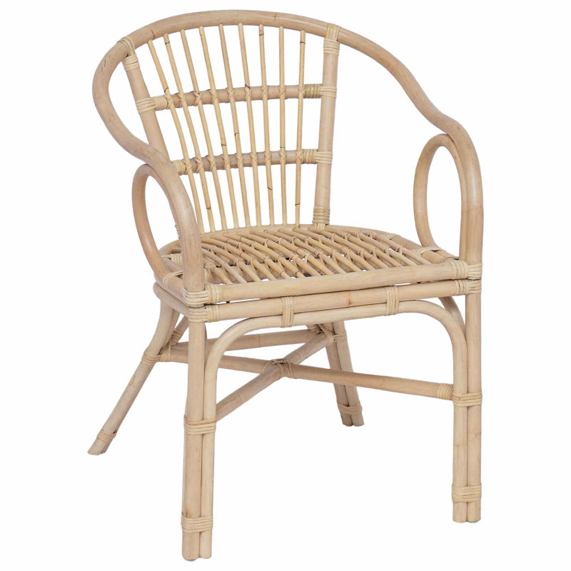 Krzesło składane naturalny 58 x 60 x 81 cm rattan