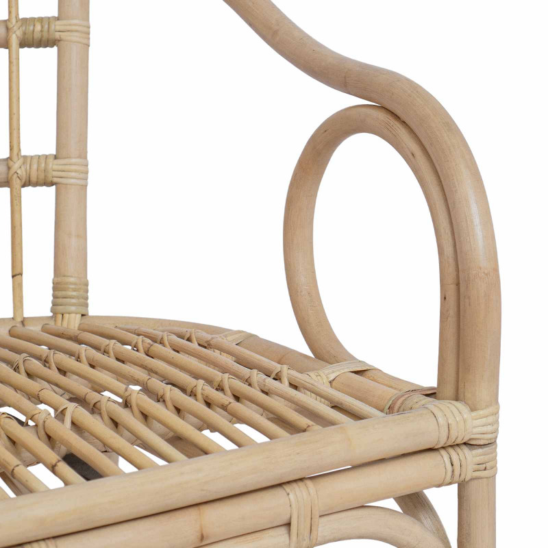 Krzesło składane naturalny 58 x 60 x 81 cm rattan