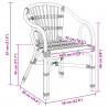 Krzesło składane naturalny 58 x 60 x 81 cm rattan