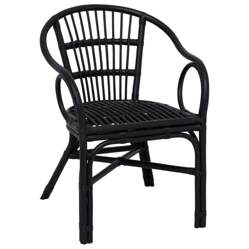 Krzesło składane Czarny 58 x 60 x 81 cm rattan