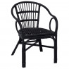 Krzesło składane Czarny 58 x 60 x 81 cm rattan