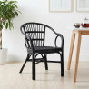 Krzesło składane Czarny 58 x 60 x 81 cm rattan