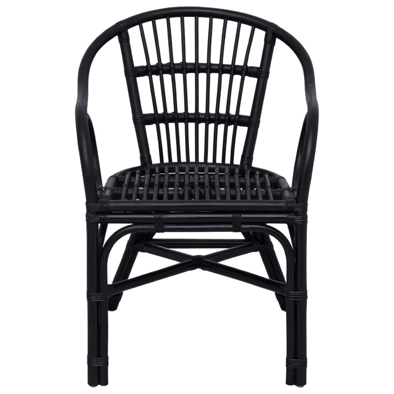 Krzesło składane Czarny 58 x 60 x 81 cm rattan
