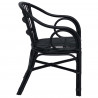 Krzesło składane Czarny 58 x 60 x 81 cm rattan