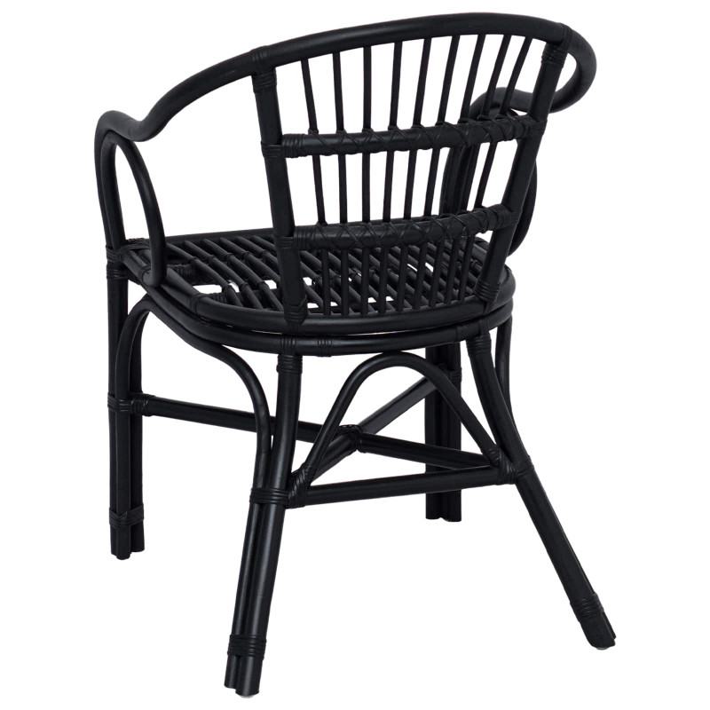 Krzesło składane Czarny 58 x 60 x 81 cm rattan