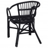 Krzesło składane Czarny 58 x 60 x 81 cm rattan