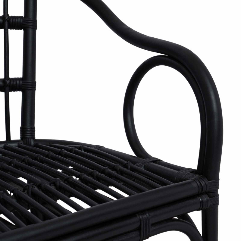 Krzesło składane Czarny 58 x 60 x 81 cm rattan