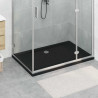Brodzik prysznicowy z kropeczkami Czarny 120 x 80 x 4 cm ABS
