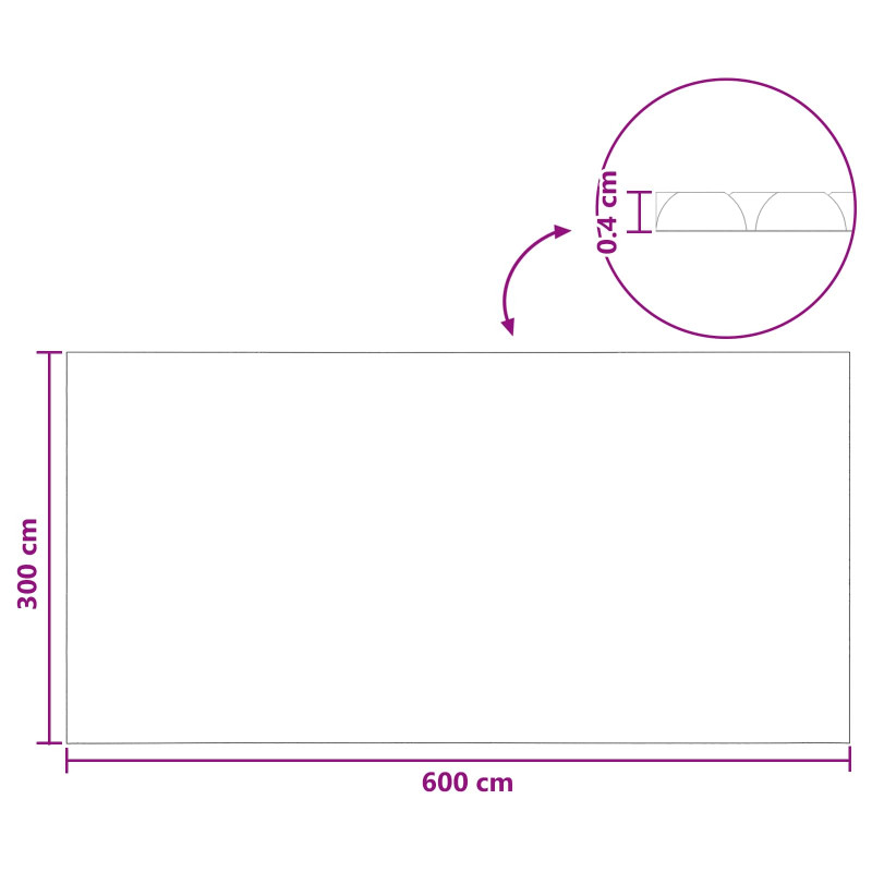Pokrywa Basenowa Ekstra Ciężka Czarny 600 × 300 cm PE
