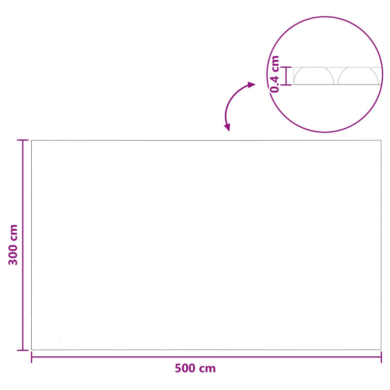 Pokrywa Basenowa Ekstra Ciężka Czarny 500 × 300 cm PE