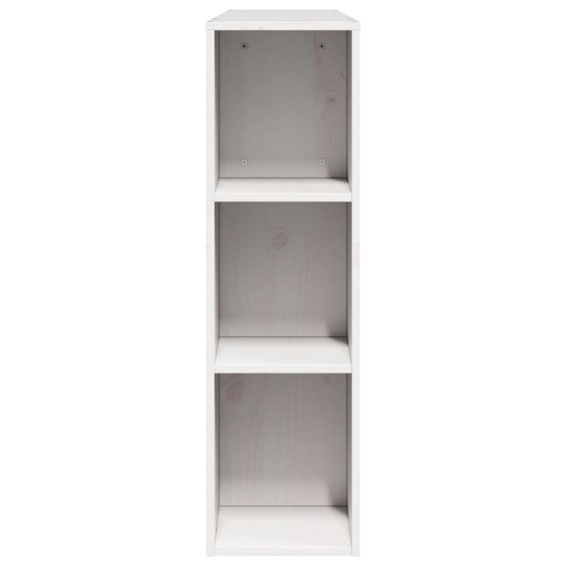 Wezgłowie do łóżka, z półkami, białe, 150 cm, drewno sosnowe