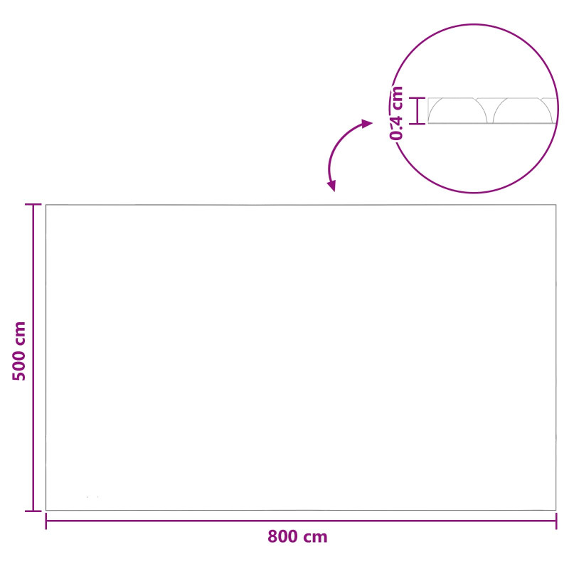 Pokrywa Basenowa Ekstra Ciężka Czarny i niebieski 800 x 500 cm