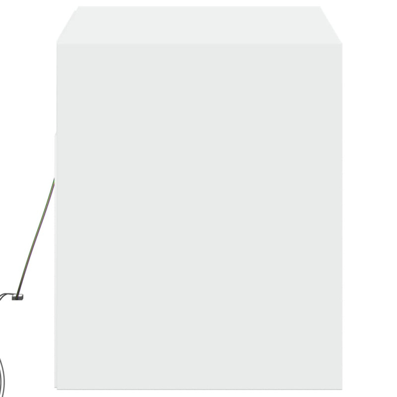 Ścienna szafka TV z LED, biała, 100x31x35 cm