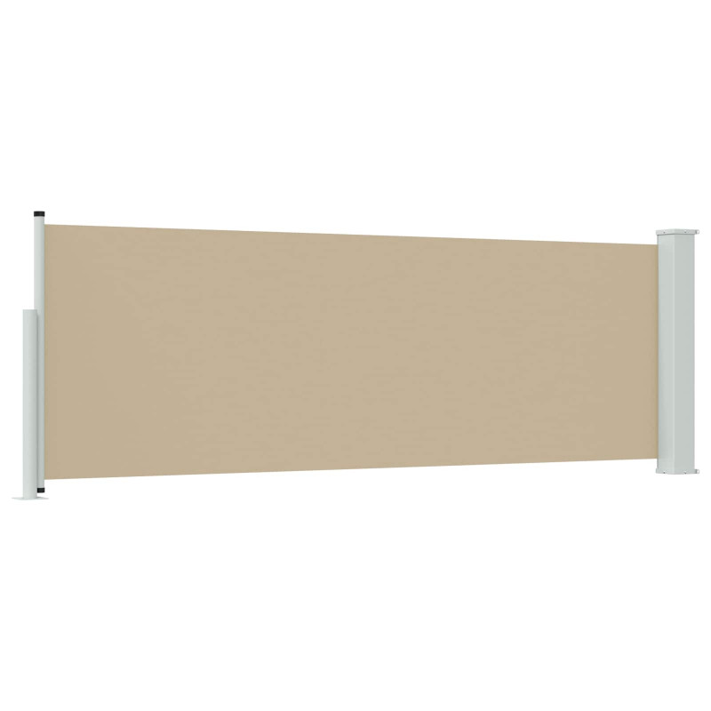 Rozkładany boczny markiz Beżowy 500 x 100 cm Poliester