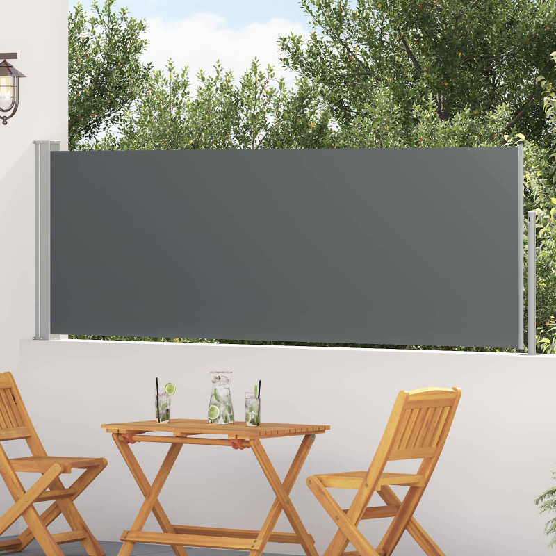 Rozkładany boczny markiz antracytowy 500 x 100 cm Poliester