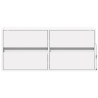 Ścienna szafka TV z LED, biała, 100x31x45 cm