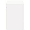 Ścienna szafka TV z LED, biała, 100x31x45 cm