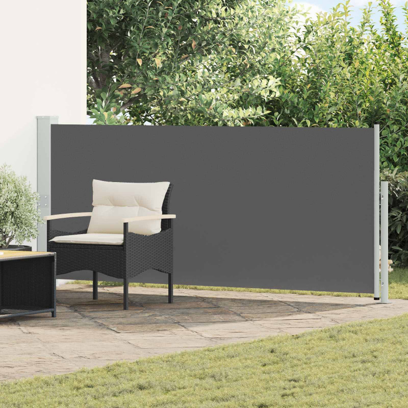 Rozkładany boczny markiz antracytowy 500 x 117 cm Poliester