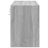 Ścienna szafka TV z LED, szary dąb sonoma, 80x31x45 cm